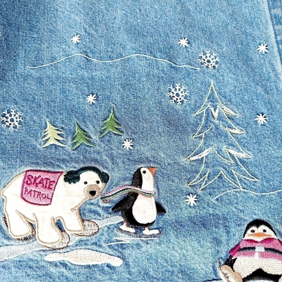 CHRISTOPHER & BANKS Denim Shirt Jacket Embroidered - Picture 9 of 16